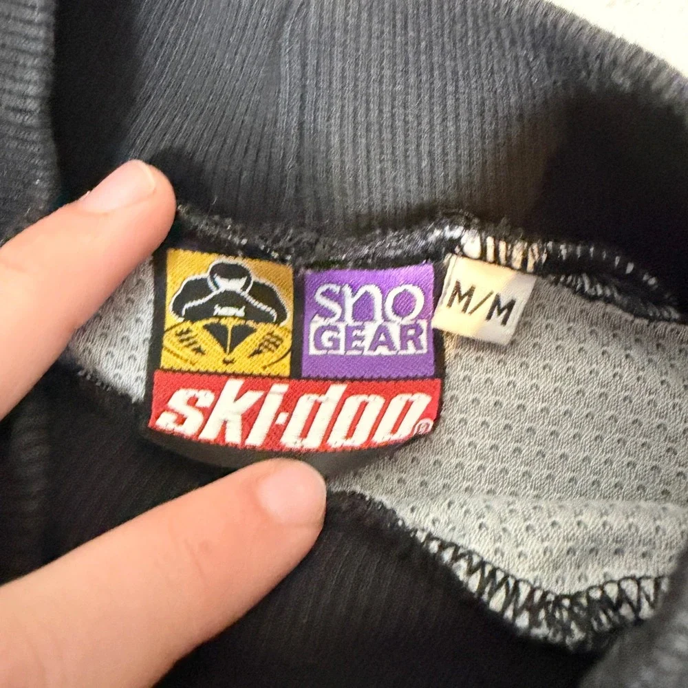 Vintage Ski-Doo Factory Rotax Sno Gear Racing Jersey Mens Medium‎ Black Yellow